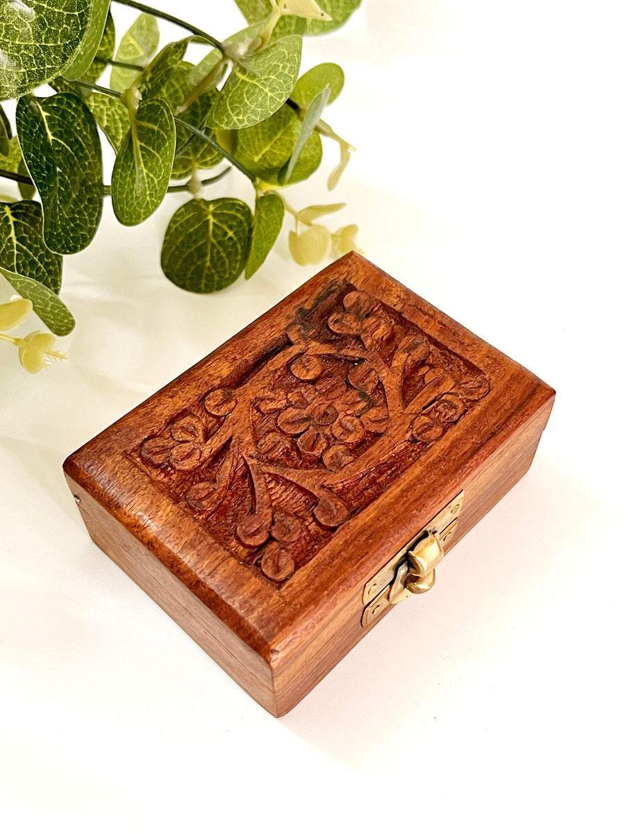 wooden decorative jewellery box small