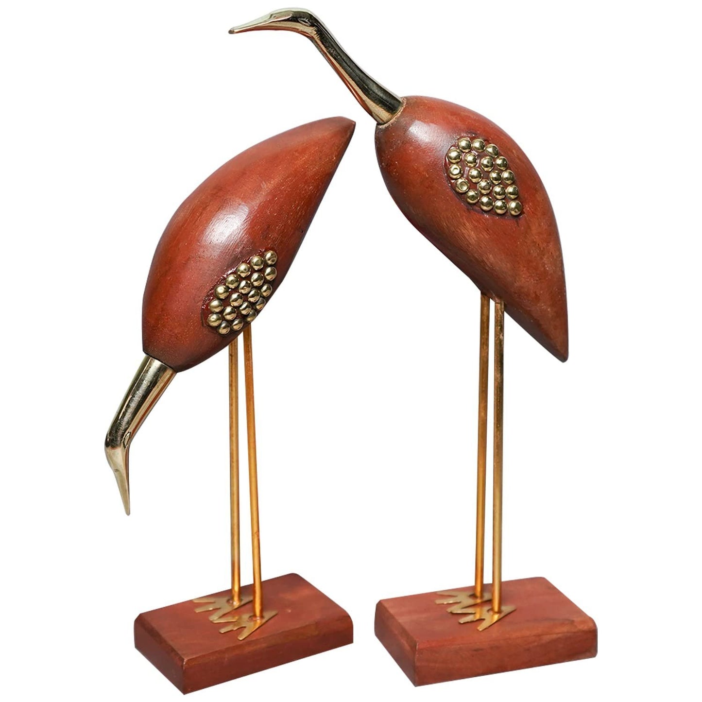 Wooden Antique Decorative Saras Swan Crane Love Birds