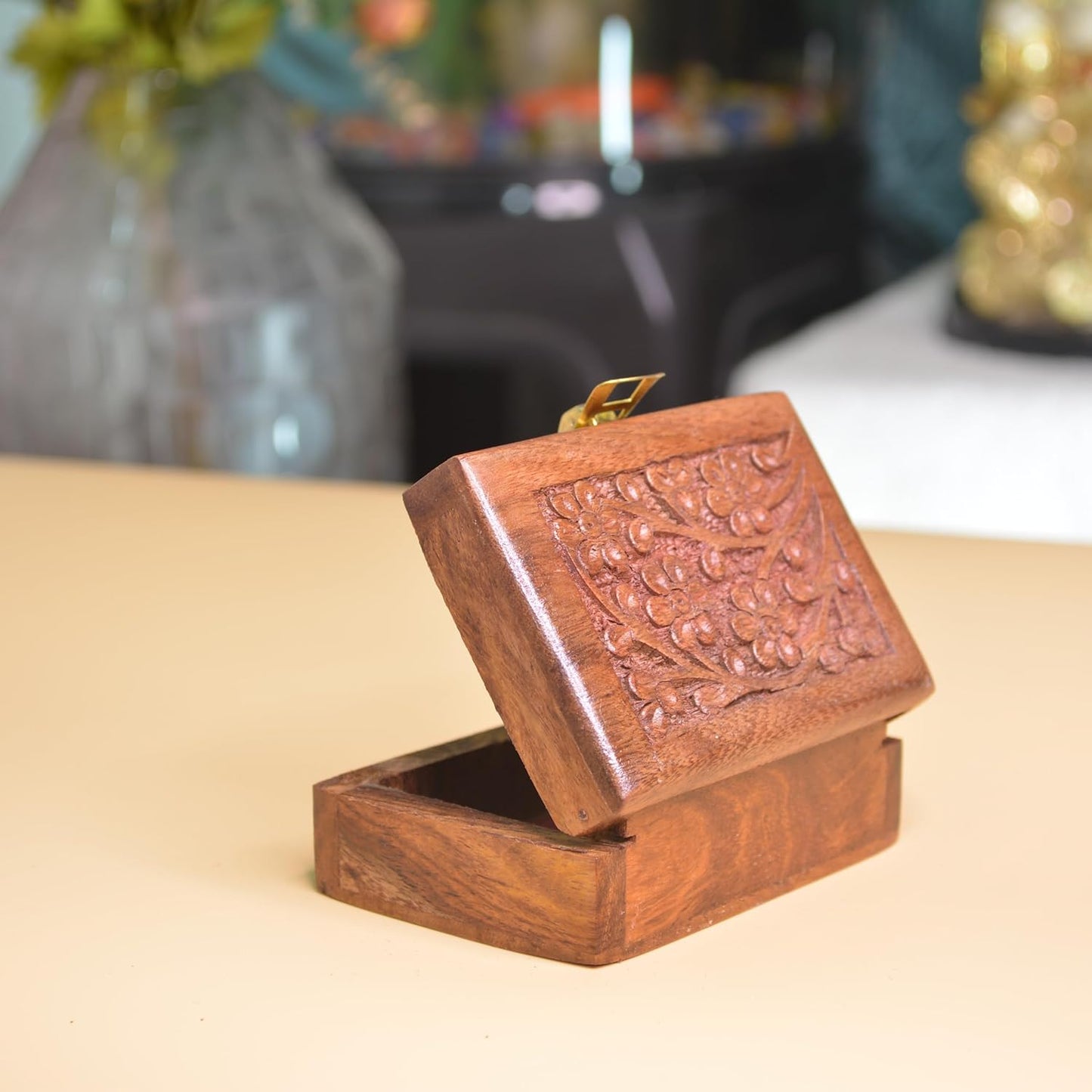 wooden decorative jewellery box small