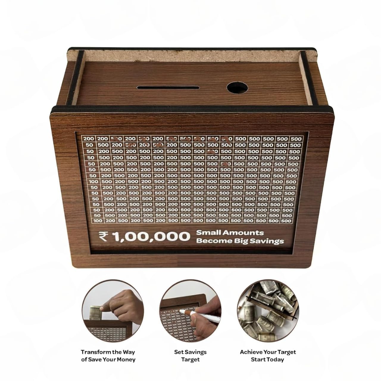 1 Lakh Money Saving Box with Numbers