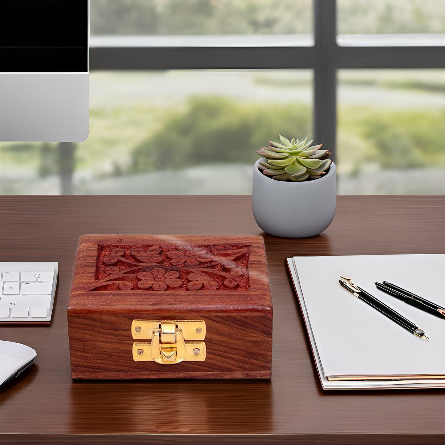 wooden decorative jewellery box small