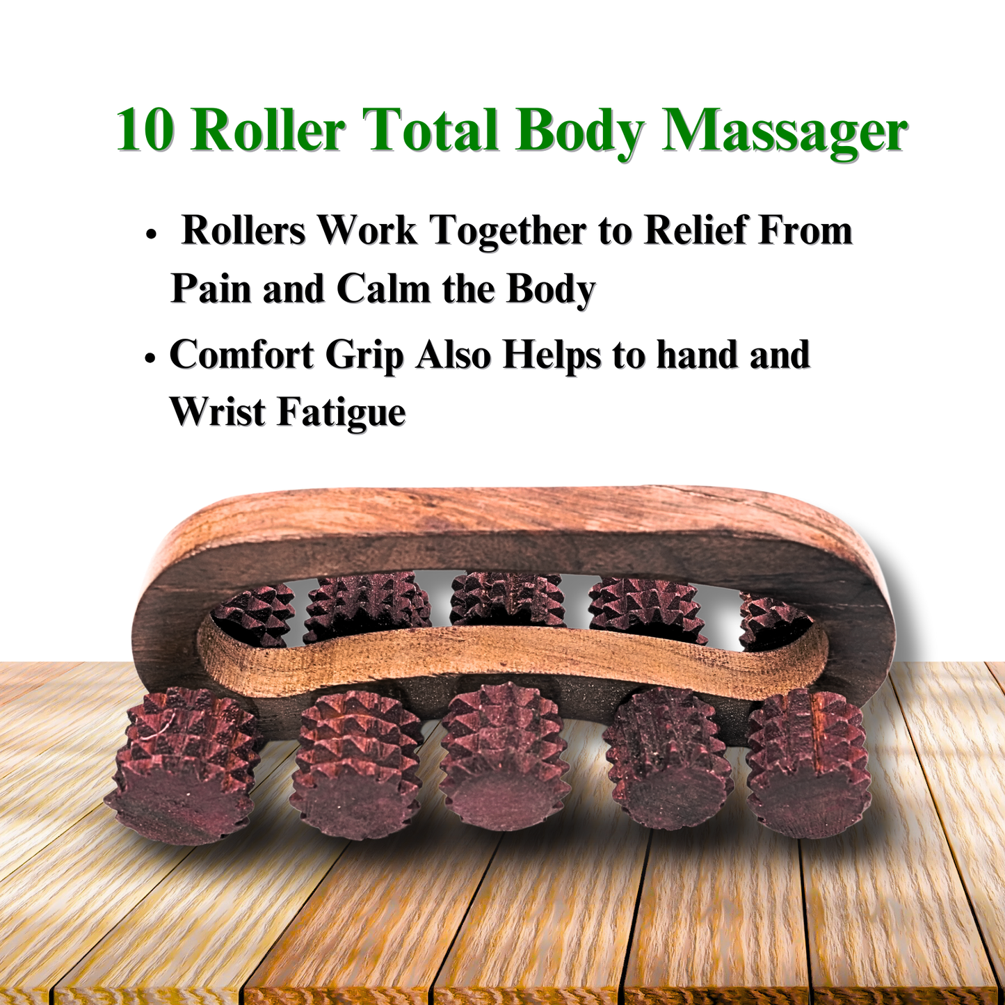 Acupressure Back Massager with 10 Roller