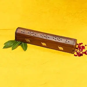 Sheesham Wooden and Brass Agarbati Holder Dhoop Agarbatti Stick