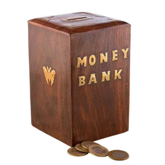 Handicrafted Wooden Piggy Bank