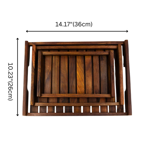 Wooden Tray set of 3